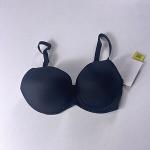 Dominique Black Full Coverage Underwire Bra Size 30D NEW